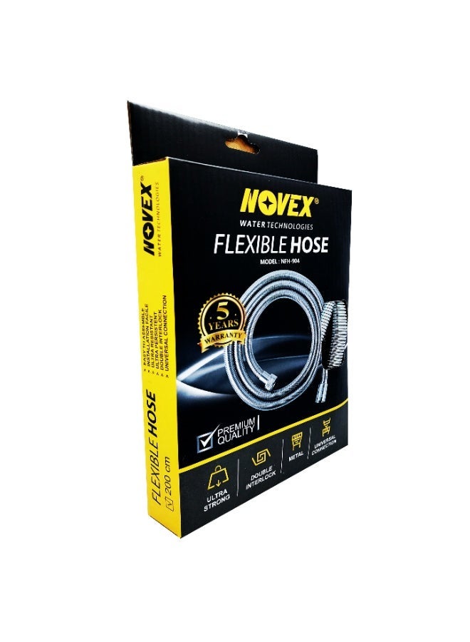 NOVEX NFH-904-200CM Stainless Steel Flexible Shower Hose – Novex  Upgrade Your Shower Experience with Durability & Style - Image 3